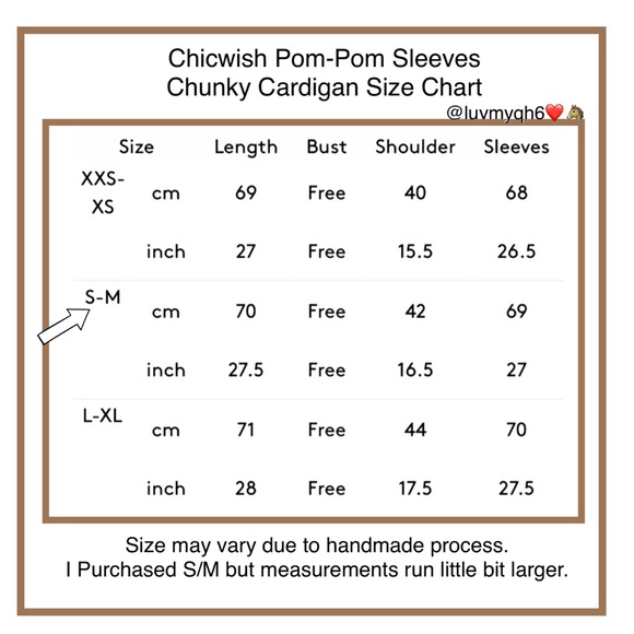 ChicWish Pom-Pom Sleeves Chunky Cardigan - Picture 4 of 4
